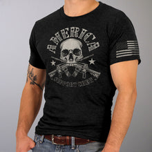 Hot Leathers GML1005 Menâ€™s â€˜American Support Crewâ€™ Black T-Shirt
