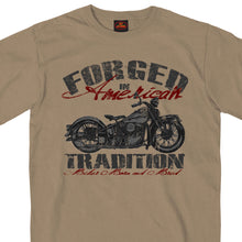 Hot Leathers GMS1183 Menâ€™s â€˜Forged in American Traditionâ€™ Khaki  T-Shirt
