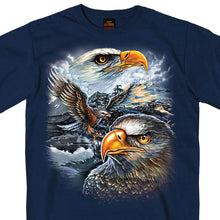 Hot Leathers GMS1239 Menâ€™s â€˜Majestic Eagleâ€™ Navy Blue T-Shirt