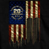 Hot Leathers GMS1494 Men's Black '9-11 Skyline and USA Flag' T-Shirt