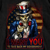 Hot Leathers GMS1527 Men’s Black Short Sleeve Uncle Sam Government T-Shirt