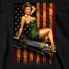 Hot Leathers GMS1528 Menâ€™s Black Patriotic Pinup T-Shirt