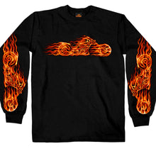 Hot Leathers GMS2070 Menâ€™s â€˜Hell Bikeâ€™ Long Sleeve Black T-Shirt