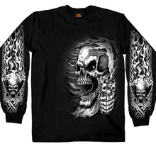 Hot Leathers GMS2076 Menâ€™s â€˜Assassinâ€™ Long Sleeve Black T-Shirt