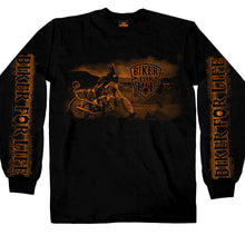 Hot Leathers GMS2148 Menâ€™s â€˜Coolinâ€™ Long Sleeve Black T-Shirt