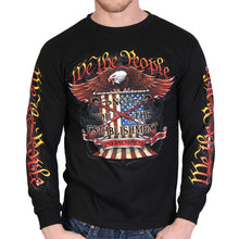 Hot Leathers GMS2358 Menâ€™s â€˜We the Peopleâ€™ Long Sleeve Black T-Shirt
