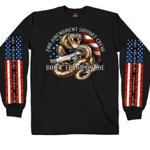 Hot Leathers GMS2371 Menâ€™s â€˜2nd Amendment' Long Sleeve Black T-Shirt