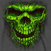 Hot Leathers GMS2457 Men's Shredder Skull Long Sleeve Charcoal Shirt