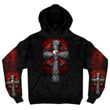Hot Leathers GMS4022 Menâ€™s â€˜Celtic Cross Pocketâ€™ Black Hoodie