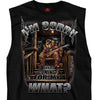 Hot Leathers GMT3337 Menâ€™s Black 'Coming For My What' Sleeveless T-Shirt