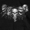Hot Leathers GMT3423 Menâ€™s Five Skull Sleeveless Shooter Black Shirt