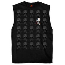 Hot Leathers GMT3440 Menâ€™s Shooter Skull Pattern Sleeveless Black Shirt