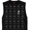 Hot Leathers GMT3440 Menâ€™s Shooter Skull Pattern Sleeveless Black Shirt