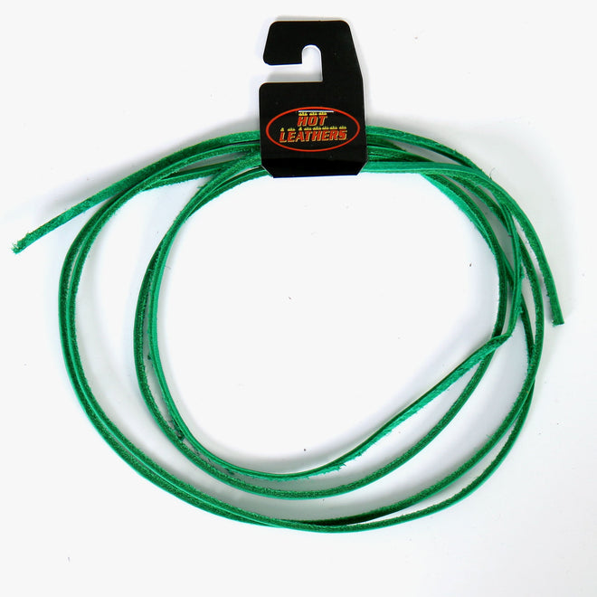 Hot Leathers green leather lace, 72-inch accessory made of durable leather, ideal for customizing or replacing laces on clothing or gear.