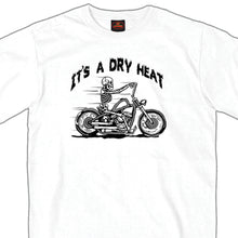 Hot Leathers GSB253 Menâ€™s â€˜Skeleton Cycle-Itâ€™s  A Dry Heatâ€™ â€™ White Short Sleeve T-Shirt