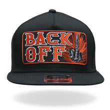 Hot Leathers GSH1020 Black â€˜Back Off Bone Fingerâ€™ Snap Back Hat