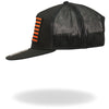 Hot Leathers GSH2009 Orange USA Flag Snapback Hat