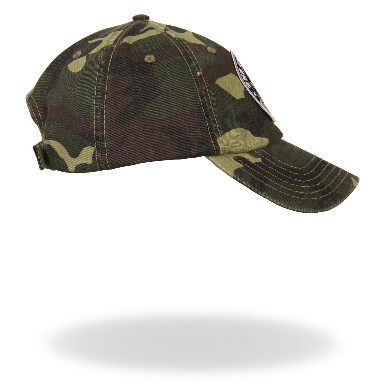 Hot Leathers 2nd Amendment Ball Cap - Black Embroidered Skull & Revolvers Design - View #10