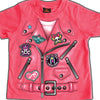 Hot Leathers girls' toddler leather jacket, stylish kids clothing with a classic design, shown on a young child.