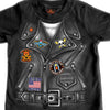 Hot Leathers boys' leather toddler jacket, durable black leather with stylish design, perfect for kids' clothing.