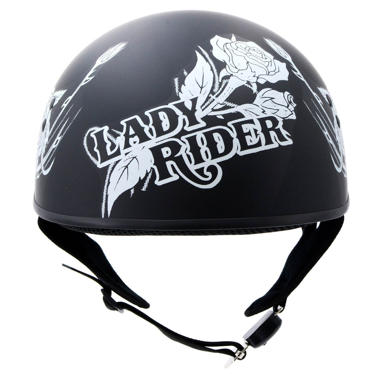 Hot Leathers HLD1021 'Lady Rider' Flat Black Motorcycle DOT Approved ...