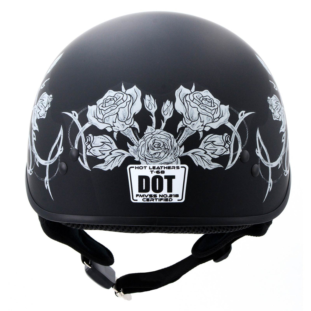Hot Leathers HLD1021 'Lady Rider' Flat Black Motorcycle DOT Approved ...