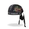 Hot Leathers DOO RAGS commemorative veteran headwrap featuring patriotic red, white, and blue design with veteran emblem.
