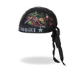 Hot Leathers HWH1015 Commemorative Veteran Headwrap from DOO RAGS, featuring a patriotic design and bold lettering.