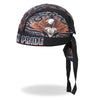 Hot Leathers Ride with Pride DOO RAGS headwrap featuring bold, colorful design and logo, worn as a stylish motorcycle accessory.