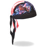 Hot Leathers Hot Leathers HWH1017 Flag and Eagle Headwrap DOO RAGS with patriotic flag and eagle design, ideal for motorcycle riders.
