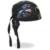 Hot Leathers Skull Cavern Headwrap from DOO RAGS line, featuring bold skull design and comfortable fabric for motorcycle riders.