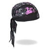 Hot Leathers Lady Rider Stud Headwrap from the DOO RAGS collection, featuring metal stud accents and comfortable fabric.