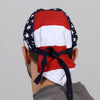 Hot Leathers American Flag Headwrap from the DOO RAGS collection, featuring bold red, white, and blue patriotic design.