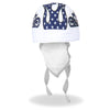 Hot Leathers American Bike Headwrap Doo Rags in white, featuring bold motorcycle-themed design with comfortable fabric.