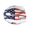 Hot Leathers HWH1043 American Bike Headwrap DOO RAGS in white with bold US flag design, suitable for motorcycle riders.