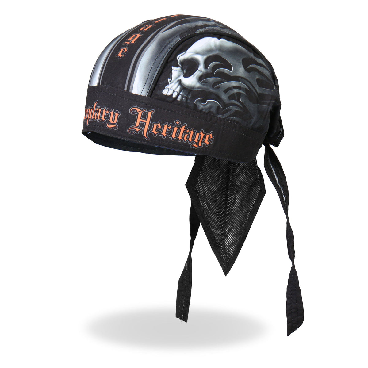 Hot Leathers Skull Face Headwrap from DOO RAGS collection, featuring bold skull design and comfortable fabric for headwear.