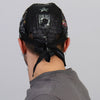 Hot Leathers Never Forgotten headwrap with Doo Rags design featuring patriotic American flag and skull imagery.