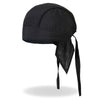 Hot Leathers HWH1064 Classic Black Premium Headwrap, DOO RAGS style, featuring a sleek black fabric with subtle branding details.