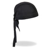 Hot Leathers Classic Black Premium Headwrap DOO RAGS by Hot Leathers, showing a stylish black headwrap with branding details.