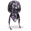 Hot Leathers Sugar Skull Headwrap from the DOO RAGS collection, featuring vibrant sugar skull design and comfortable fabric.
