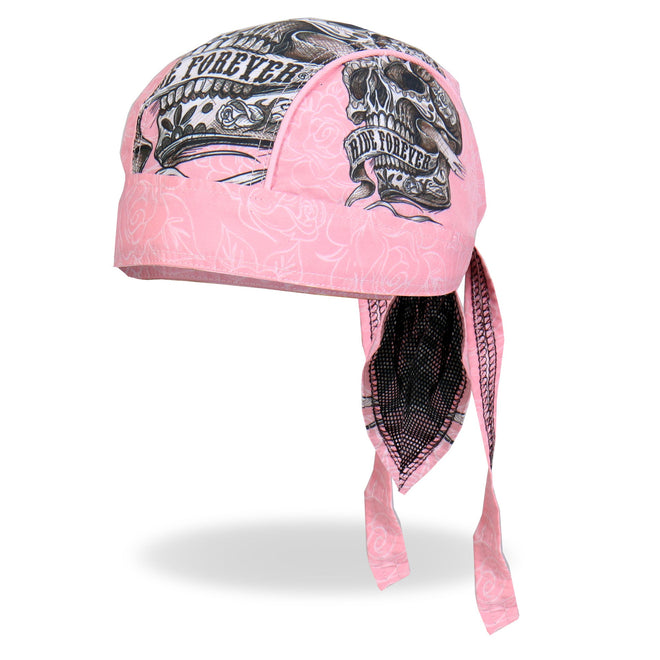 Hot Leathers DOO RAGS Banner Skull Head Wrap with bold skull design, made for motorcycle enthusiasts and skull print accessories.