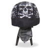 Hot Leathers Skull Flag Headwrap from DOO RAGS collection, featuring bold skull and flag design in black and white.