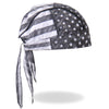 Hot Leathers Gray Flag Headwrap from DOO RAGS collection, featuring a stylish gray flag design and comfortable fit.