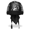 Hot Leathers Smokin Five Skulls headwrap from DOO RAGS collection, featuring bold skull design and vibrant colors.