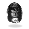 Hot Leathers Smokin Five Skulls headwrap from DOO RAGS collection, featuring bold skull designs in black and white.