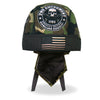 Hot Leathers Camo Skull Headwrap from the DOO RAGS collection, featuring a skull design in camouflage print.