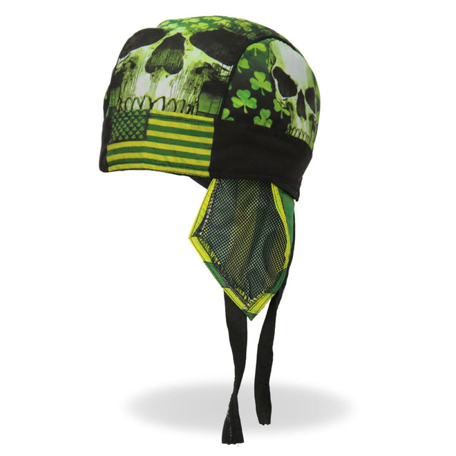 Hot Leathers Celtic Skull Headwrap, DOO RAGS style, featuring a bold Celtic skull design on fabric headwear.