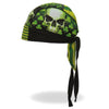 Hot Leathers Celtic Skull Headwrap from DOO RAGS collection, featuring a bold skull and Celtic design in black and white.