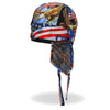 Hot Leathers Hoop Eagle Headwrap from DOO RAGS collection, featuring a bold eagle head design in black and white.