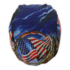 Hot Leathers Hoop Eagle Headwrap from DOO RAGS collection, featuring a bold eagle head design on black fabric.